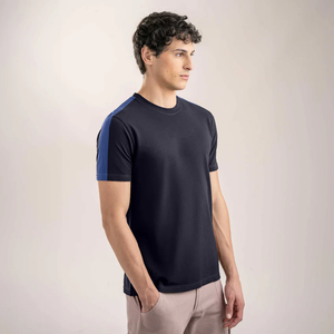 T-shirt SOSH 4 pour homme, style rayures sur les épaules, col rond - Product Image 1