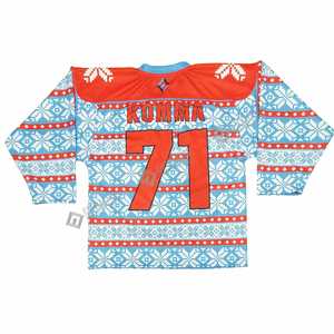 เสื้อฮอกกี้น้ำแข็งสั่งทำพิเศษ ปักลาย พิมพ์ลายแบบซับลิเมชั่น ระบายอากาศได้ดี ชุดกีฬา โลโก้สั่งทำได้ ส่งตรงจากปากีสถาน - Product Image 2
