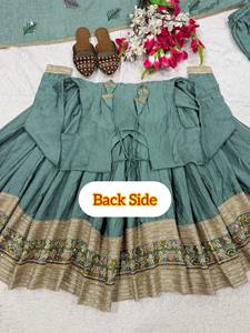 Magnifique robe Anarkali brodée avec palazzo et dupatta, robe de mariage ethnique indienne, robe indienne, robe abaya - Product Image 4