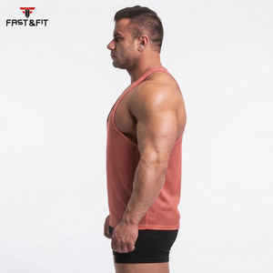 Camiseta sin mangas de malla de poliéster/algodón transpirable de secado rápido ecológica al por mayor para hombres y mujeres, ideal para verano, gimnasio y yoga. - Product Image 3