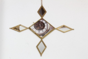 Artisan Design Brass/<b>Glass</b> Diamond Mirror Square Shape Wall <b>Hanging</b> Photo <b>Frame</b> Decor with Unique Design - Product Image 2