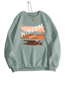 Custom Logo Women's Oversized Casual Knitted 100% Cotton Sweatshirt Plain Dyed Best Selling Wholesale OEM High Quality - Product Image 5