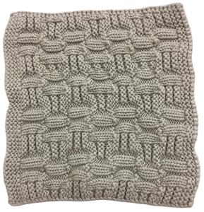 Manique tricotée fantaisie en coton écologique 100% - Product Image 1