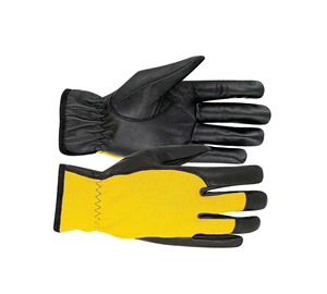 Gants de travail en cuir jaunes et noirs, paume antidérapante, poignet renforcé, gants de sécurité polyvalents, imperméables, ignifuges, sans latex - Product Image 4