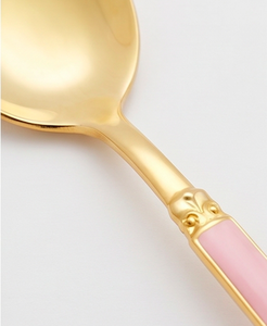 Cuillère à thé en acier inoxydable finition or, bord fin, design minimaliste rose, élégante, parfaite pour une cuisine et une salle à manger stylées - Product Image 2