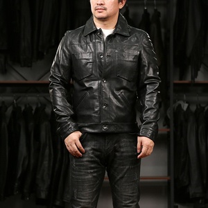 Nuevas Chaquetas de Cuero Tejido Transpirables y Resistentes al Viento para Hombre 2026 al por Mayor, con Cuello Alto y Logotipo Frontal, a la Moda para Otoño - Product Image 3