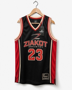Wholesale Direct Ziakot Industry Custom Black <b>Red</b> Fade Fashion Authentic City Edition Basketball Jersey - Product Image 2