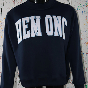 Sweat-shirt à col montant HEM ONC BLUE 100% BLANC avec broderie appliquée, col large, URBAN PRODUCTIONS - Product Image 1