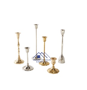 Ensemble de 3 meilleurs vendeurs de chandeliers en métal aluminium doré pour centres de table de mariage - Product Image 1