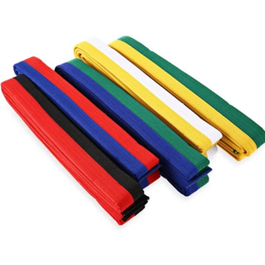 Custom Logo Multi-Color Stripe 100% Cotton Stretch Lightweight Breathable Durable Unisex Martial <b>Arts</b> Training Belt Judo BJJ - Product Image 5