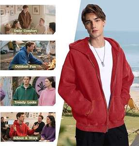 Último Diseño, Nueva Llegada 2026, Sudadera con Capucha de Algodón y Felpa, Larga, para Invierno, para Hombre, Sudadera Personalizada al por Mayor, Gruesa - Product Image 4