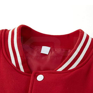 Pakistan Manufactured Modern Style Men Varsity Winter Jacket Stand Front Customized Design Windproof Breathable <b>Fleece</b> - Product Image 5