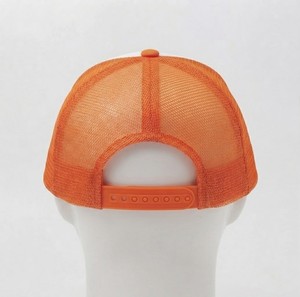 Casquette Trucker 5 Panneaux Orange et Blanc Tendance, Réglable, Respirante, avec Visière en Mousse, Logo Personnalisé, Vente en Gros - Product Image 6