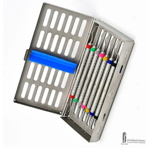 F.J. INTERNATIONAL - Juego de 7 Curetas Dentales Manuales Gracey, Instrumentos Periodontales de Acero Inoxidable en Caja, Certificación CE, ¡Oferta! - Product Image 2