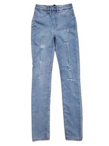 Bangladesh Latest Fashion Ladies Distressed Skinny <b>Denim</b> Jeans <b>Trousers</b> Cancelled Stock/Shipment for Apparel Business - Product Image 2