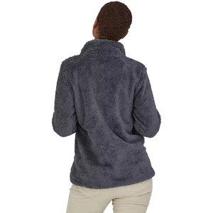 Women Sherpa <b>Lined</b> <b>Fleece</b> <b>Jacket</b> Floral Embroidered Winter Outerwear Stand Collar Full Sleeve Casual Coat - Product Image 6