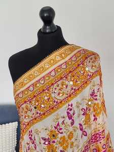 Traditional Mirror Embroidery Shawls Fashion Scarves <b>Hijab</b> Set Festive Party Wear Handmade Women Clothing Wholesale Accessories - Product Image 3