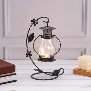 Farol de hierro estilo antiguo para centro de mesa y decoración del hogar, farol de metal rústico estilo granja para decoración interior y exterior. - Product Image 6