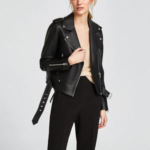 Veste de moto en simili cuir pour femme, style nouveau, imperméable, coupe-vent, manches longues, hiver, style moto et biker, cuir PU - Product Image 1
