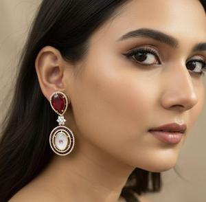 ต่างหูประดับเพชรโมอิสซาไนต์คุณภาพดีเยี่ยม ดีไซน์หรูหราเคลือบทอง สำหรับผู้หญิงและเด็กผู้หญิง เหมาะสำหรับใส่ในงานกลางคืนและงานปาร์ตี้ - Product Image 4