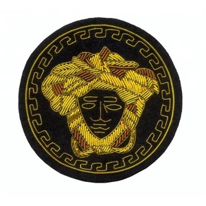 Parche bordado a mano con lentejuelas y hilo metálico para blazer, emblema heráldico, insignia bordada, parche de hilo metálico, fabricante - Product Image 4