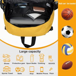 Sac à dos de sport unisexe imperméable avec grande capacité, caractéristiques durables et compartiment séparé pour chaussures, sac de football personnalisé - Product Image 5