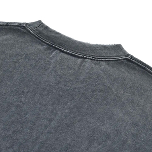 Women's Vintage Casual Oversize Heavyweight Cotton Tees 100% Knitted Eco-friendly Custom Logo Printed Acid Wash Effect Loose - Product Image 2