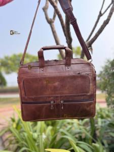 Bolsa de Mensajero de Cuero Genuino, Nueva Llegada, Gran Venta, Multiusos, Bolsa para Portátil de Alta Calidad, Bolsas Unisex de Cuero - Product Image 2