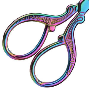 Tijeras afiladas Tijeras de costura para costura Artesanía Diy Multicolor Pequeño 3,6 pulgadas Tijeras de bordado de acero inoxidable - Product Image 4