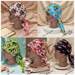 Gorros Quirúrgicos PPG con Forro de Satén, Diseño Personalizado con Estampado de Dibujos Animados, Gorros de Enfermera Unisex con Forro de Satén, Gorros Quirúrgicos con Estampado de Calavera - Product Image 2