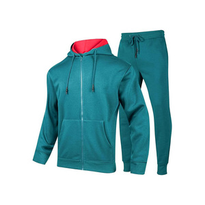 Ensemble de survêtement à manches longues avec veste de sport et pantalon, demi-zip, logo personnalisé, pour la course et le jogging - Product Image 5