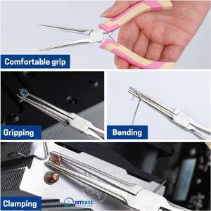 Mini Alicates de Punta Fina de Acero Inoxidable de 6 Pulgadas Rectos con Mango Ergonómico para Joyería y Trabajos con Alambre - Product Image 4