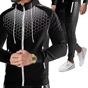 Premium Custom Sublimation/<b>Embroidery</b> Men's Sweatsuit <b>Set</b> 100% Cotton High Quality Quick Dry Full Length Customizable Colors - Product Image 2