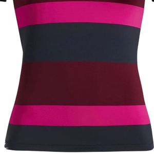 Women's Pink Black Striped Sublimation Polo Shirt Short Sleeve Modern <b>Athletic</b> Top Comfortable Golf Apparel for Sports Practi - Product Image 6