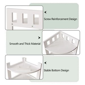4-Tier <b>Corner</b> Shelf Wood Storage Stand with Multipurpose Cor for Small Home Office or Bathroom Kitchen Storage <b>Unit</b> - Product Image 5