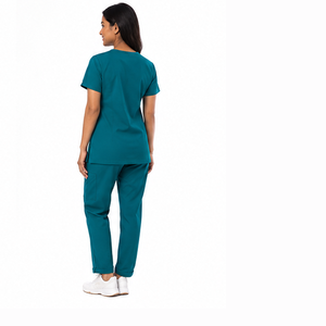 Uniforme Médico Personalizado para Mujer, Traje de Enfermería, Tela Suave y Elástica, Cuello en V, Ropa de Trabajo para Hospital, Clínica y Servicios de Salud - Product Image 4