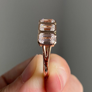 Anillo de Compromiso de Diamantes de 40 PUNTEROS Cultivados en Laboratorio, Joyería de Oro Blanco de 14K, Corte Redondo, Vermeil Eterno, Original - Product Image 5