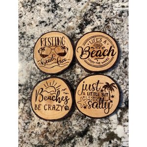 Durable MDF Laser-Etched Coasters with Finely Carved Patterns for Home Decor and <b>Table</b> <b>Protection</b> Premium Promotional Item - Product Image 2