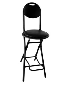 Modern Foldable Metal Dining Chair with PU Seat for Home Office Furniture Black Metal Dining Chair - Product Image 5