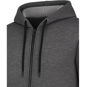 Oferta especial de Año Nuevo y Sudadera con capucha y cremallera completa de primera calidad, 100% algodón, color sólido, de alta calidad, informal, para hombre. - Product Image 4