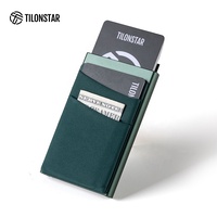 Dompet Kartu TILONSTAR TVC905AT Model Terbaru dengan Kantong Uang Koin, Hadiah Custom Anti Maling, Tempat Kartu RFID Aluminium