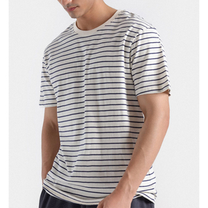 Camiseta de Manga Corta para Hombre, Diseño Moderno, 100% Algodón, Talla Grande, Estampado de Letras Negras, Transpirable, Ecológica, de Secado Rápido, Venta al Por Mayor - Product Image 2