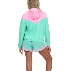 ชุดเซ็ตสองชิ้นลำลองดีไซน์ล่าสุดพร้อมโลโก้แบบกำหนดเอง เสื้อแจ็คเก็ตกันลมสำหรับผู้หญิง ผ้าแคนวาสเนื้อแน่นระดับเข่า ผ้าฝ้าย 100% ระบายอากาศได้ดี - Product Image 4