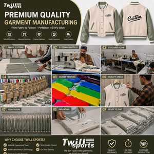 เสื้อแจ็คเก็ตวาร์ซิตี้กันลมสำหรับฤดูหนาว ผ้าวูล/โพลีเอสเตอร์ พิมพ์ลายตัวอักษรตามสั่ง สีเบจเขียว แขนเสื้อตัดกัน สไตล์ลำลอง ปกคอพับได้ สำหรับผู้ชาย - Product Image 6