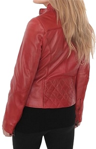 wholesale price OEM Service New Arrival Quick dry Breathable Sustainable Leather Jacket Leather Material Women Leather Jacket - Product Image 3