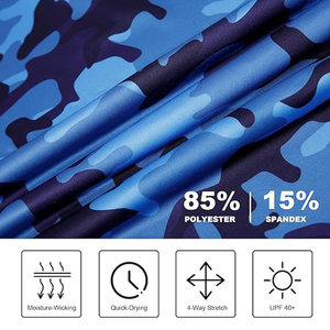 T-shirts pour hommes en tricot personnalisés à manches courtes style camouflage, coupe ajustée décontractée, patchwork de couleurs contrastées - Product Image 3