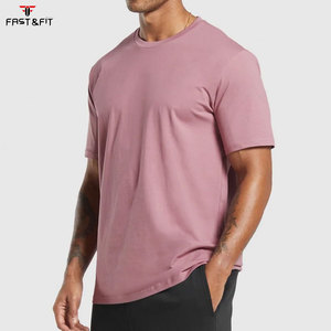 Camiseta de algodón para hombre, informal, lisa, de manga corta, para verano, 180g, tejida, con estampado digital, color liso - Product Image 4