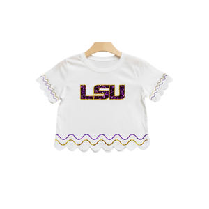 Camiseta de Manga Corta para Niñas/Bebés con Lentejuelas Bordadas a Mano, Transpirable, 100% Algodón, Lavable, para el Día del Partido, en Oferta - Product Image 2