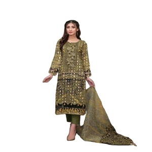 Colección de trajes Shalwar Kameez paquistaní indio de lujo para mujer Qus-E-Qazah Lawn/tela de algodón Formal viste Tawakkal Volume - Product Image 1