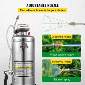 Spruzzatore Elettrico in Acciaio Inox da 3,5 Galloni con Asta da 20 Pollici, Tubo da 3 Piedi e Manometro a Pompa Manuale - Product Image 5